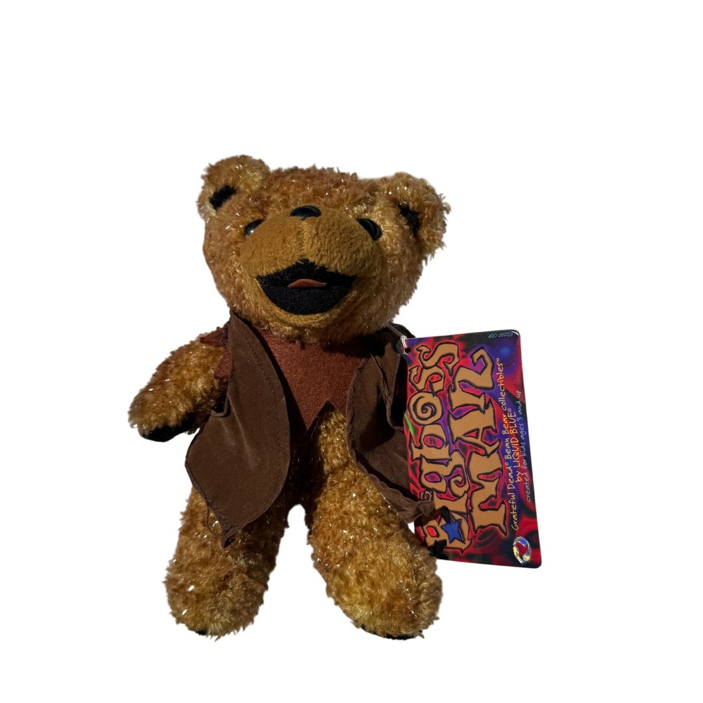 Liquid Blue Grateful Dead Big Boss Man Bean Bear Plush 7" -  7/17/66 Fillmore